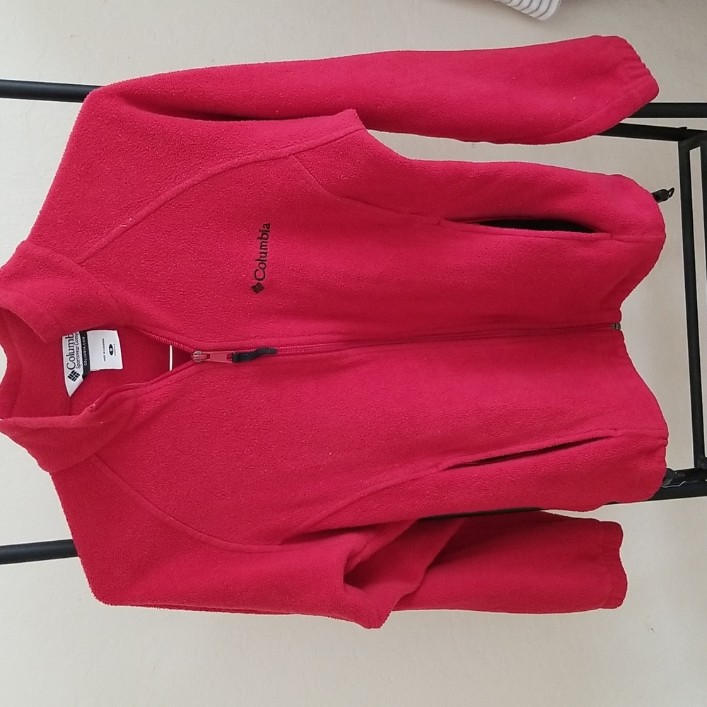 Columbia Red fleece jacket size small